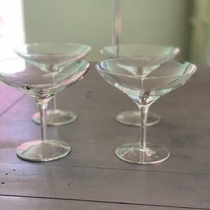 Elegant Clear Glass Martini Set